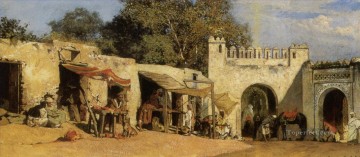 Un mercado árabe Jean Joseph Benjamin Constant Orientalista Pinturas al óleo